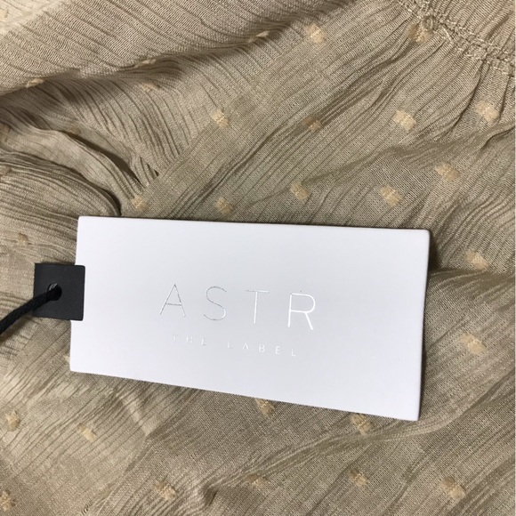 ASTR Taupe Swiss Dot Puff Sleeve Top - Picture 9 of 11